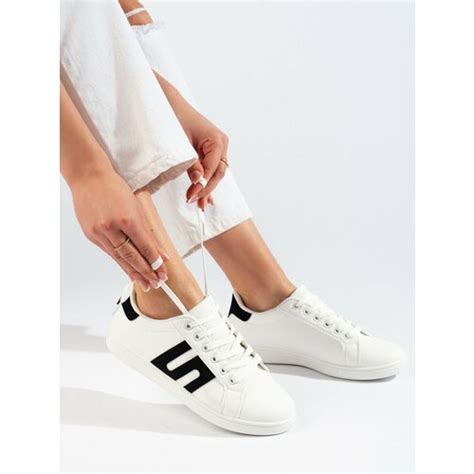 Shelvt Women S Black And White Sneakers EPonuda