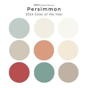 Hgtv Sherwin Williams Color Persimmon Paint Palette Interior Paint