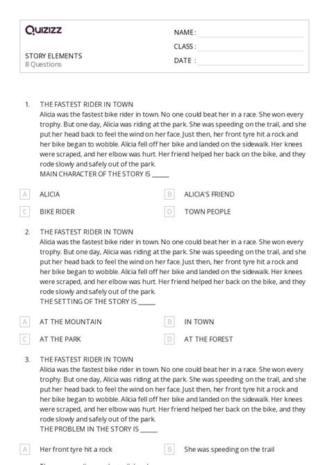 50 Analyzing Story Structure Worksheets On Quizizz Free And Printable