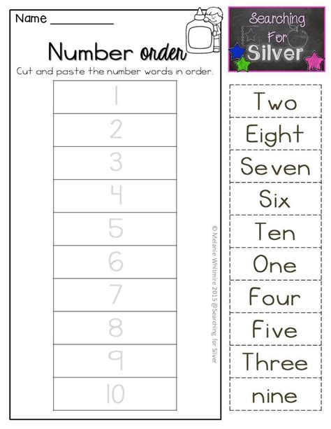 Number And Number Word Worksheets