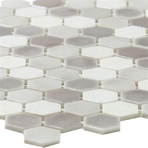 The Tile Life Eterna 12x12 Hexagon Glass Tile Flooring And Wall Dove 4x4 Sample Kitchen