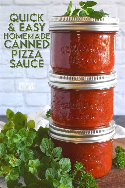 Canned Pizza Sauce - Lord Byron's Kitchen