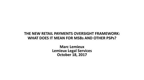 Marc Lemieux Lemieux Legal Services October 18 Ppt Download