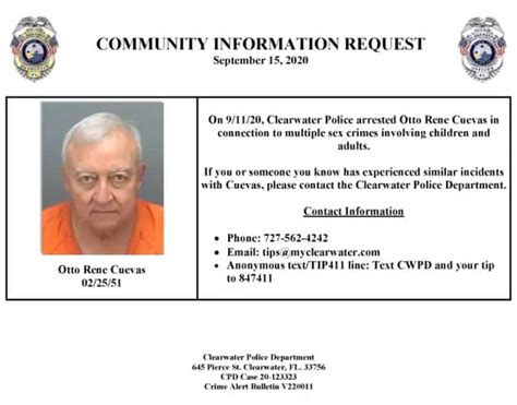 69 Year Old Arrested Sex Crimes Clearwater Police Asking Victims To