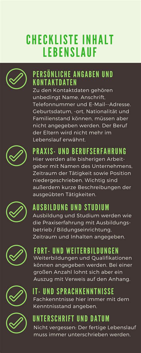 Checkliste Lebenslauf Bewerbung Schreiben Der Korrekte Aufbau