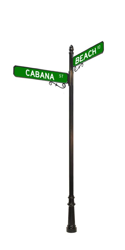 3" Decorative Street Sign Posts - Capital StreetScapes