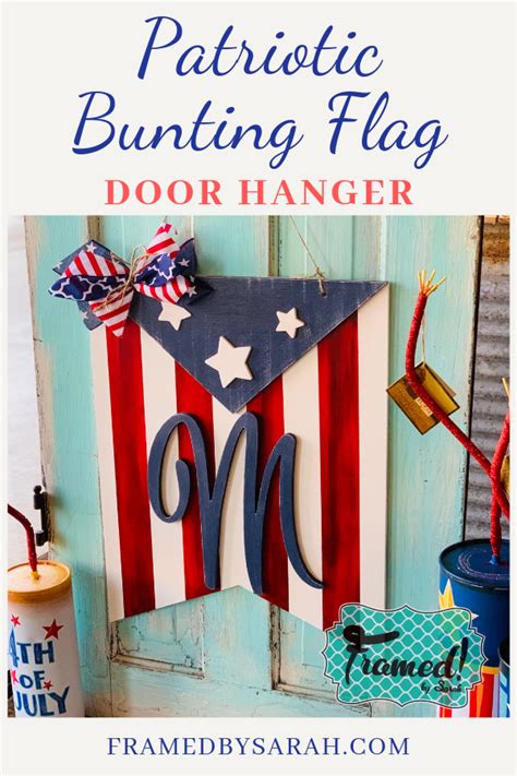 Patriotic Bunting Flag Door Hanger DIY Kits Door Hangers Diy