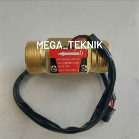 WATER FLOW SENSOR 3 4 BRASS KUNINGAN MODEL YF B6 FLOW SENSOR 3 4