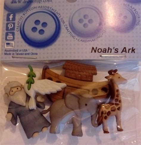 Noah S Ark Dress It Up Novelty Craft Buttons Sewing Etsy