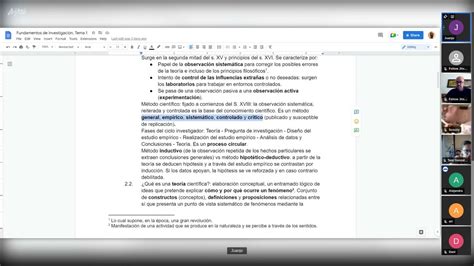 Fundamentos de Investigación UNED Sesión 1 YouTube