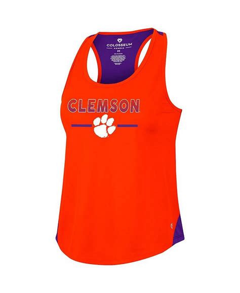 Colosseum Womens Orange Clemson Tigers Sachs 2 Hit Scoop Neck