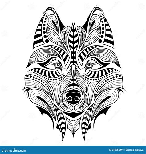 Mandala Tete De Loup Coloriage Mandala Loup Difficile Complexe Beau