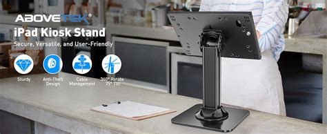 Abovetek Anti Theft Ipad Kiosk Stand Pos Ipad Security Stand