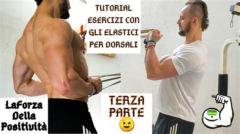 ESERCIZI CON ELASTICI PER DORSALI E BICIPITI VIDEO TUTORIAL PARTE 3