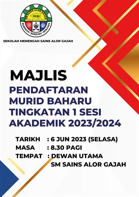 Buku Majlis Pendaftaran Tingkatan 1 Sesi Akademik 20232024 By Amin Bin