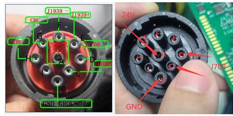 Green 9 Pin Diagnostic Connector Diagram