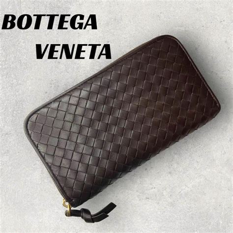 Bottega Veneta 【良品】ボッテガ・ヴェネタ イントレチャート 長財布 ブラウン ラウンドジップの通販 By Retrend