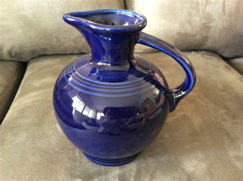 Homer Laughlin Fiesta Ware Cobalt Blue Pitcher Jug