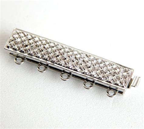 Elegant Elements Clsp39sp Silver Rhodium Finish 5 Strand Clasp