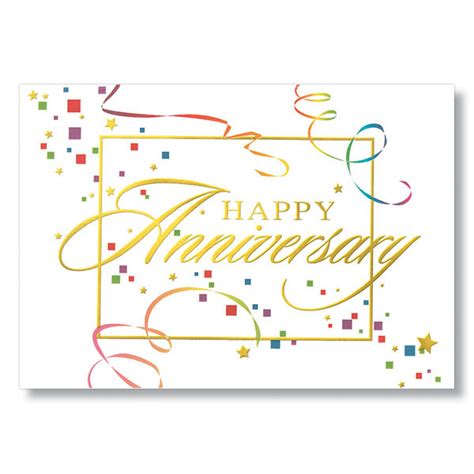 Anniversary Streamers Employee Anniversary Card | Cards For Employee