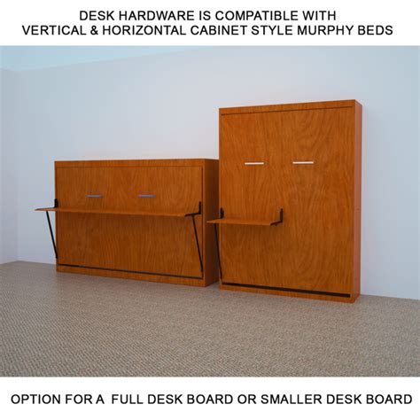 Queen Size Horizontal Diy Murphy Bed Hardware And Stay Level Desk Combo