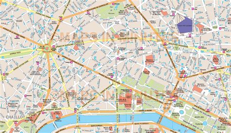 Royalty Free Paris Illustrator Vector Format City Map