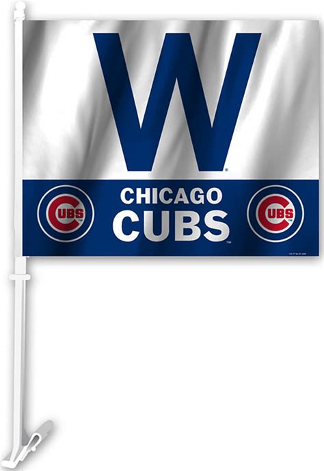 Chicago Cubs"W" Car Flag W/Logo