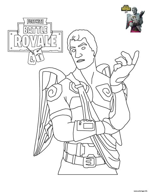 Coloriage Fortnite Battle Royale Personnage 6 JeColorie