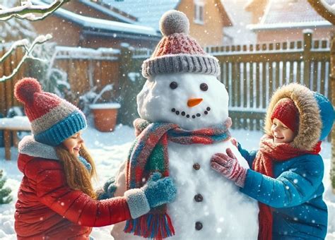 Blague Du Jour Deux Enfants Font Un Bonhomme De Neige Dans Leur Jardin