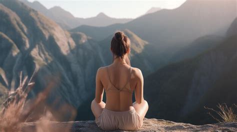 Premium AI Image | Girl meditating in the forest Travel and leisure concept