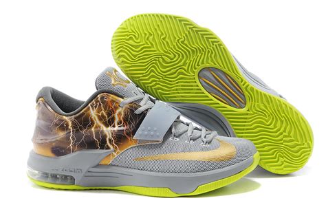 Nike Kd 7 Thunder Grey Green Gold Shoes Special Limited Nike Kd 7