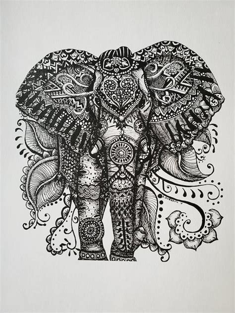 Elephant Zentangle Patterns