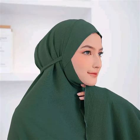 Jual Khimar Dagu Malay Soft Ped Tali Xxl Hijab Instan Jilbab Bergo