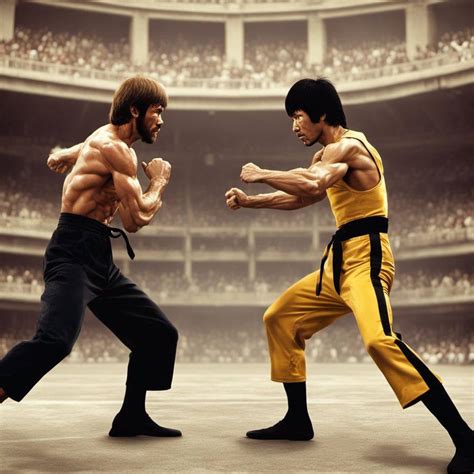 chuck Norris vs Bruce lee fighting in coliseum CG by drozilmitch on DeviantArt