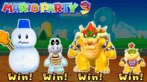 Mario Party Minigames Mr Blizzard Vs Bowser Vs Dry Bones Vs Bowser