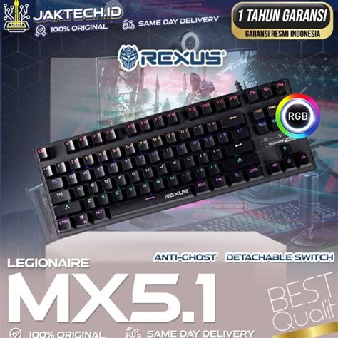 Jual Rexus MX5 1 Legionare Keyboard Gaming Mechanical TKL NEW EDITION