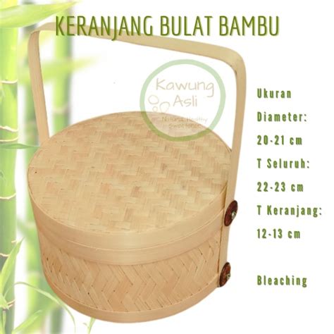 Jual Keranjang Rantang Hampers Anyaman Bambu Kotak Hantaran Pernikahan