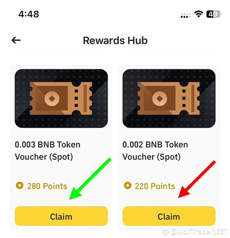 Available BNB Token Vouchers 220 Points 0 002 BNB 280 P