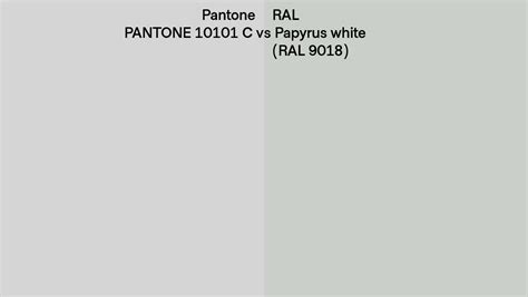 Pantone C Vs Ral Papyrus White Ral Side By Side Comparison