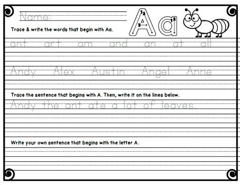 Word Trace And Writes Alphabet Activities Made By Teachers