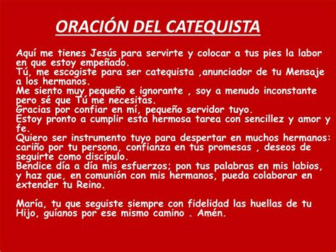 Oracion Del Catequista