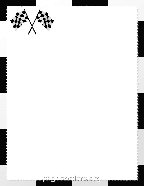 Checkered Flag Border: Clip Art, Page Border, and Vector Graphics