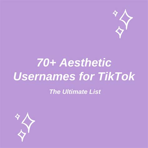 Aesthetic Usernames For Tiktok The Ultimate List Turbotech