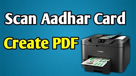 Printer Se Aadhar Card Pdf Kaise Banaye Create Pdf By Printer Scan