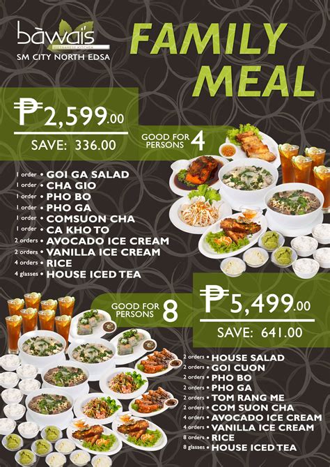 Menu At Bawai S Vietnamese Kitchen Restaurant Quezon City 2nd Floor