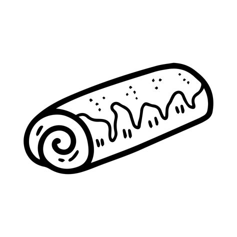 Swiss Roll Doodle Vector Illustration Vector Art At Vecteezy