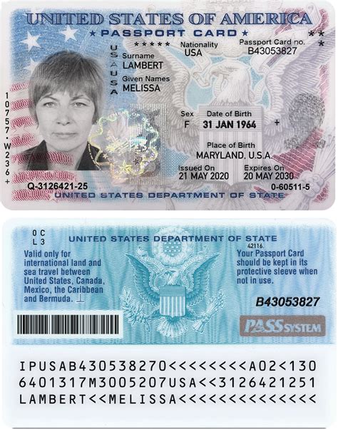 Usa Passport Id Card Psd Template Fully Editable Version Nbkomputer