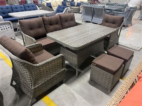 Rattan Garden Sofa Set Outdoor Garden Furniture Wicker Garden Sofa Dining Table Exclusive