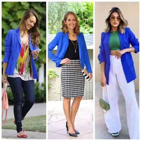 Como Combinar Un Blazer Azul Real Outfit Mujer Muy Trendy