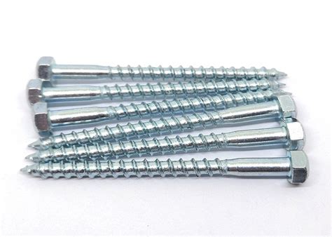 M Din Hex Head Lag Bolts Galvanized Steel Hexagon Wood Screws